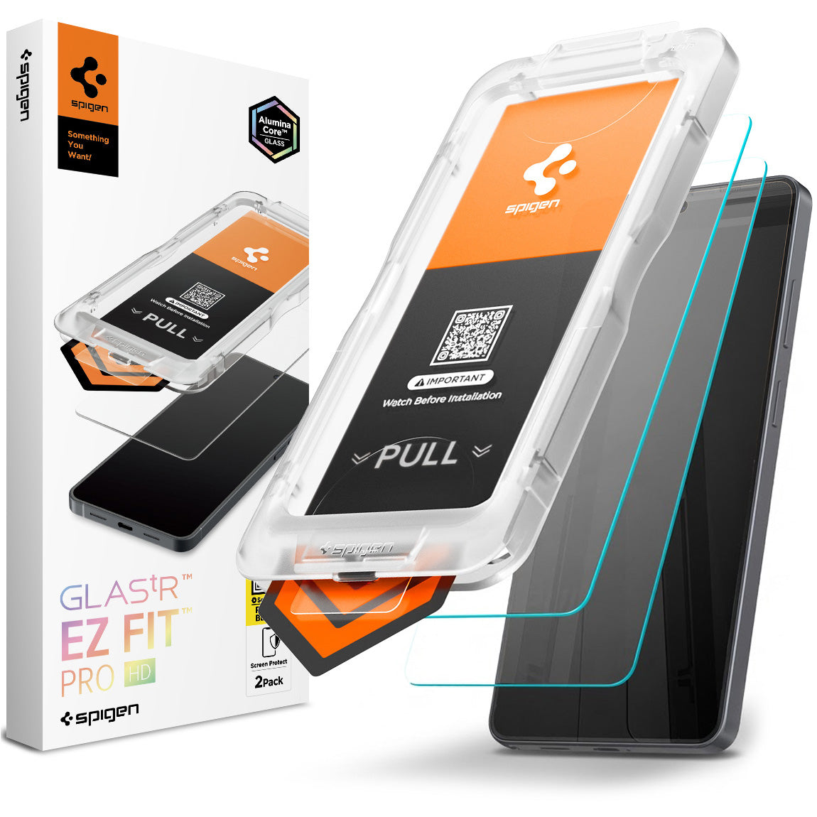 Glas + Applikator für Galaxy S26 Ultra, Spigen Glas.tR EZ Fit Pro 2-Pack (AC)
