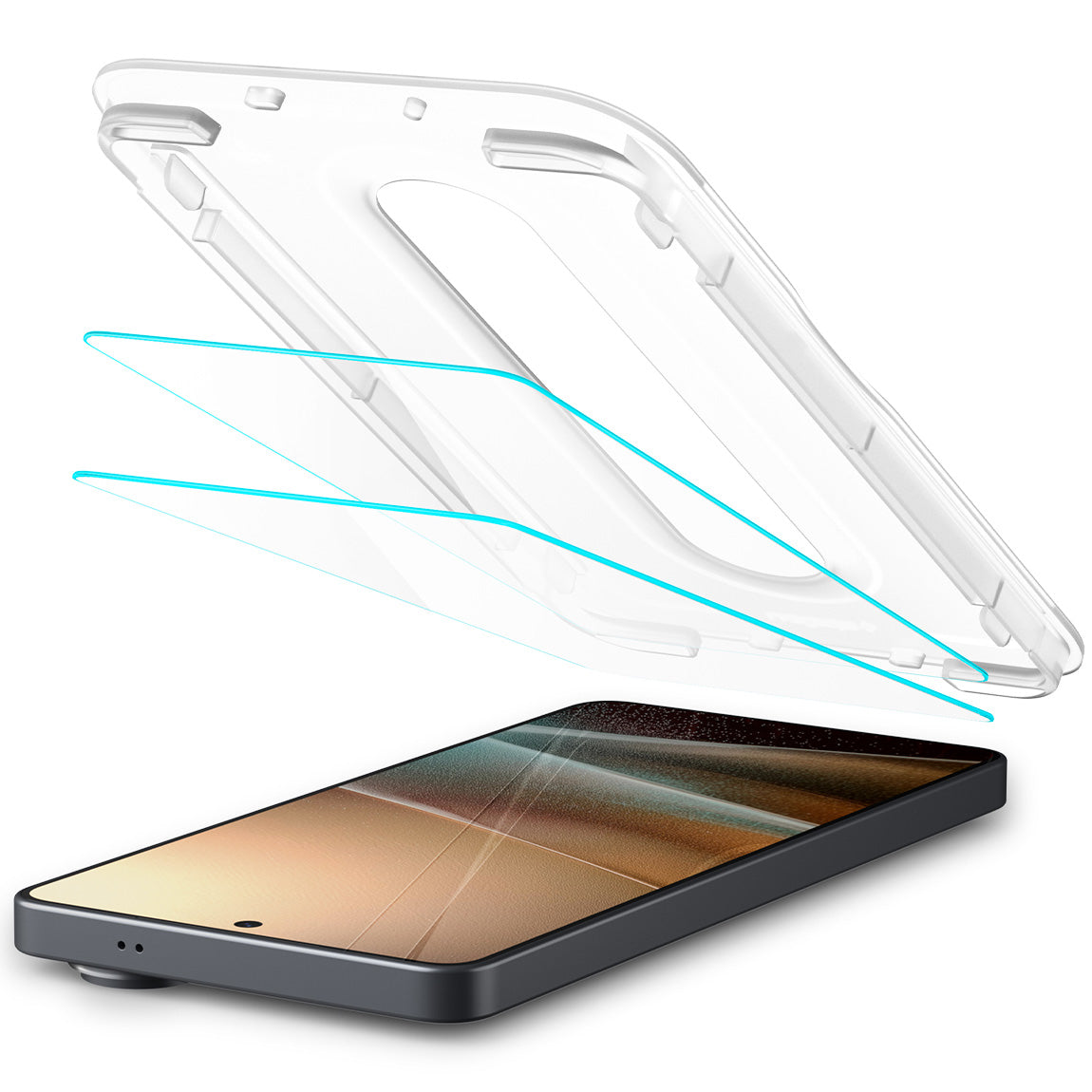 Antireflex Glas + Applikator für Galaxy S26 Ultra, Spigen Glas.tR EZ Fit Pro AntiReflection 2-Pack (AC)