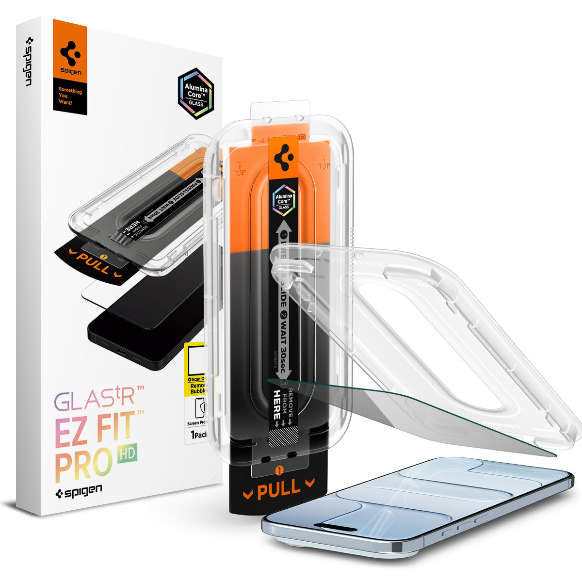 Glas + Applikator für iPhone Air, Spigen Glas.tR EZ Fit Pro Privacy 1-Pack (AC)