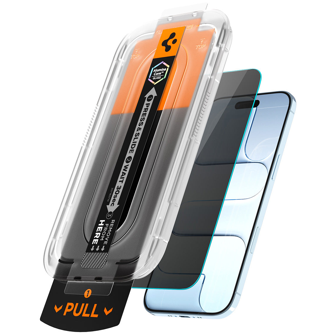 Glas + Applikator für iPhone Air, Spigen Glas.tR EZ Fit Pro Privacy 1-Pack (AC)