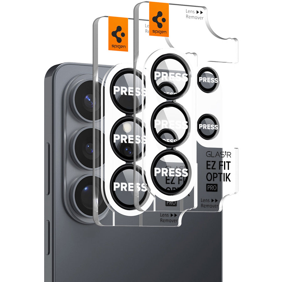 Glas für die Kamera für Galaxy S26 Ultra, Spigen Glas.tR EZ Fit Optik Pro 2-Pack, Schwarz