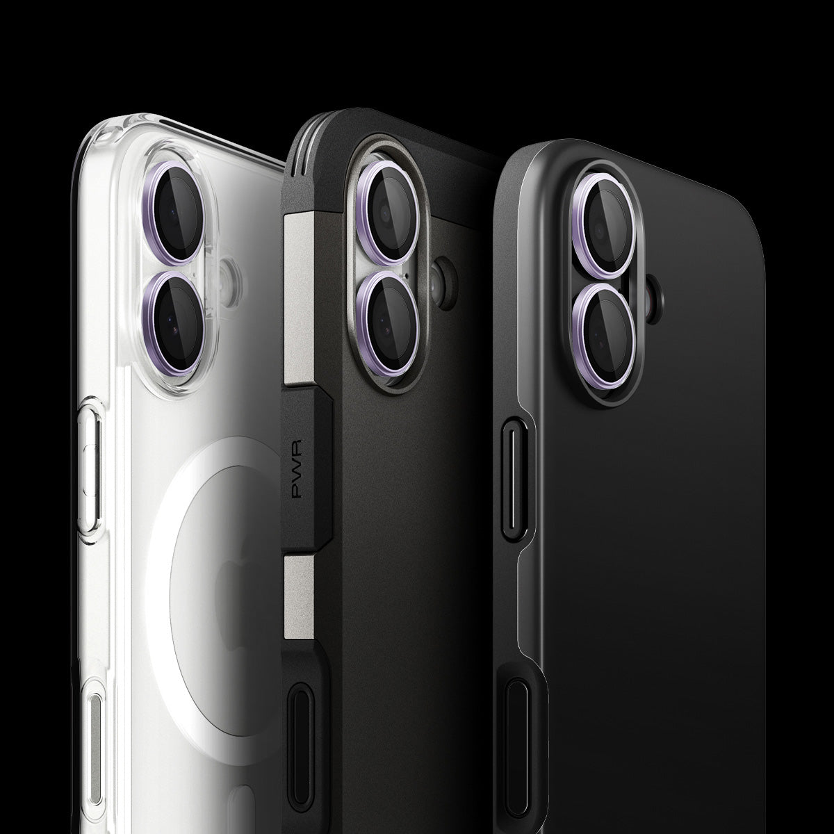 Glas für die Kamera Spigen Glas.tR EZ Fit Optik Pro 2-Pack für iPhone 17 / 16 Plus / 16, Schwarz-Violett