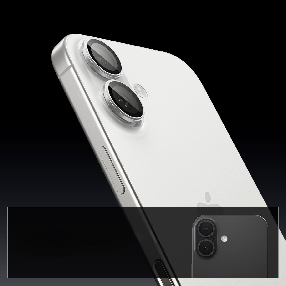Glas für die Kamera Spigen Glas.tR EZ Fit Optik Pro 2-Pack für iPhone 17 / 16 Plus / 16, Schwarz-Silbern