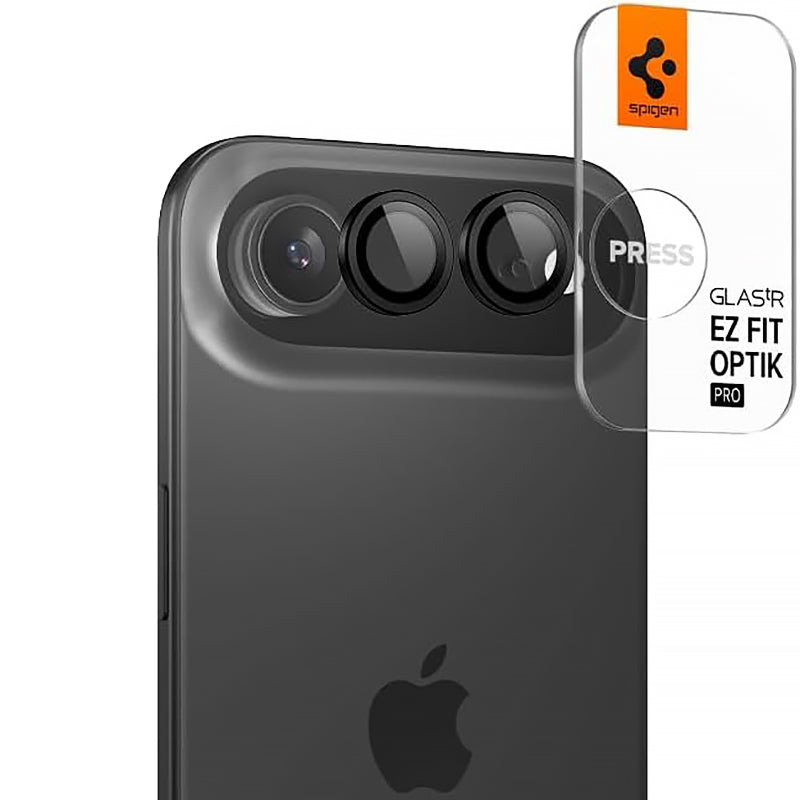 Glas für die Kamera für iPhone Air, Spigen Glas.tR EZ Fit Optik Pro 2-Pack, Schwarz