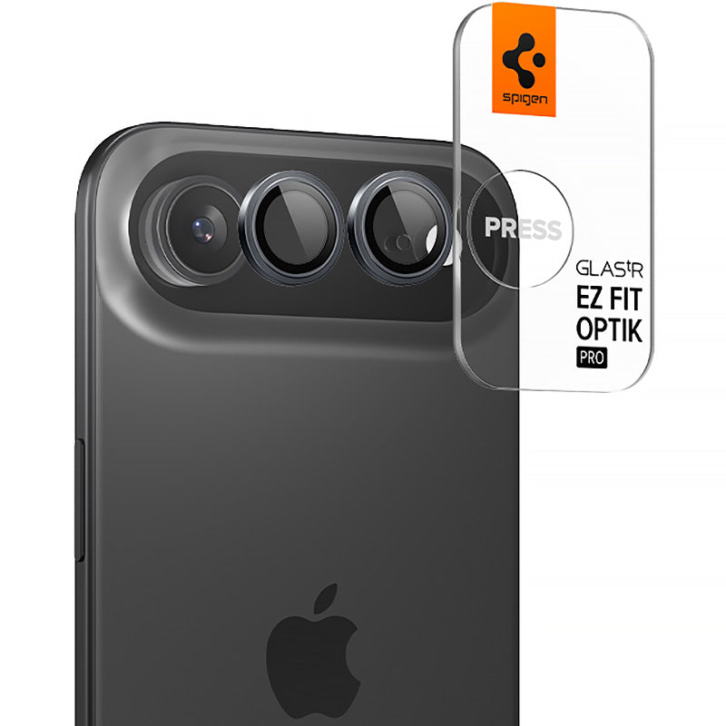 Glas für die Kamera für iPhone Air, Spigen Glas.tR EZ Fit Optik Pro 2-Pack, Schwarz-Grau