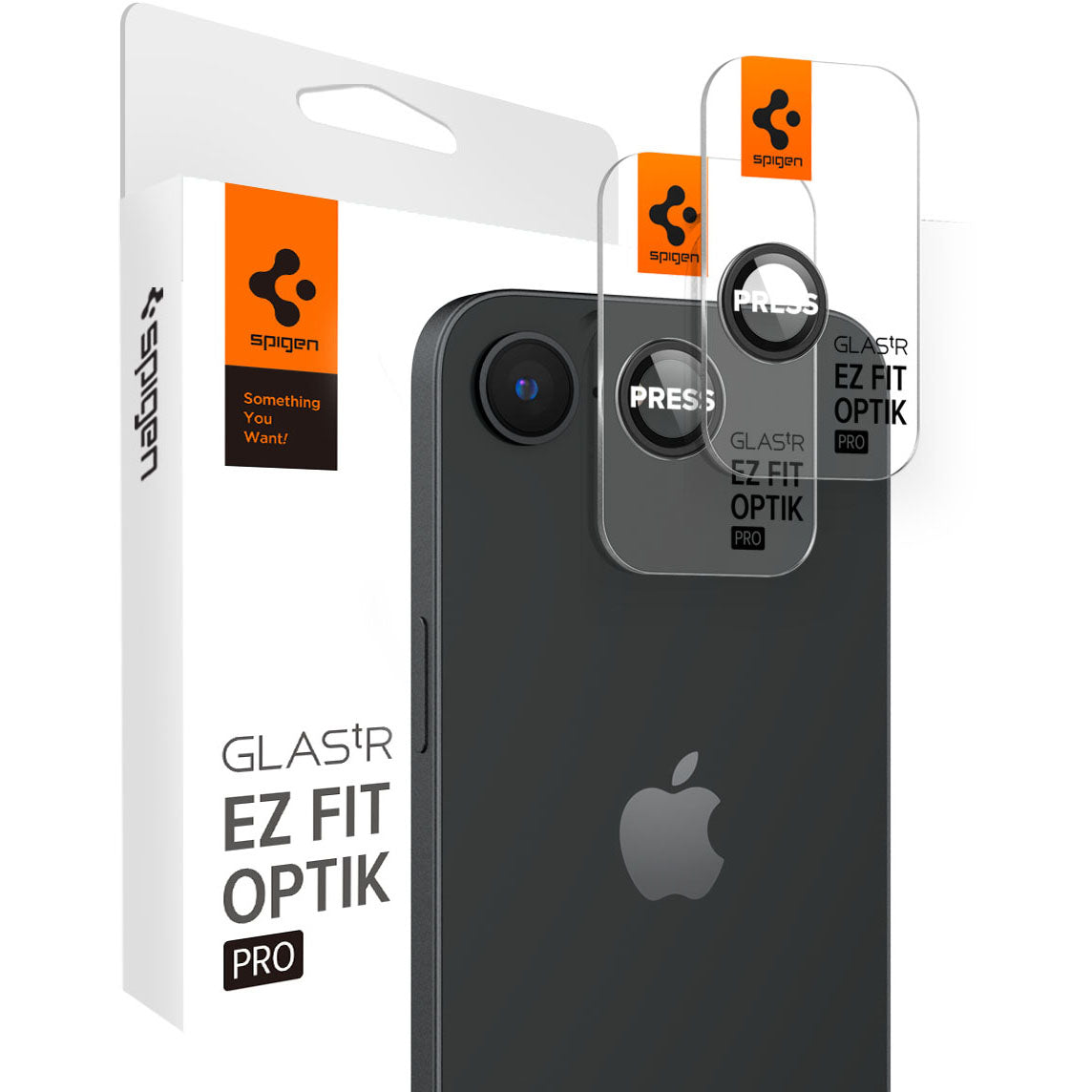 Glas für die Kamera für iPhone 17e / 16e, Spigen Glas.tR EZ Fit Optik Pro 2-Pack, Schwarz