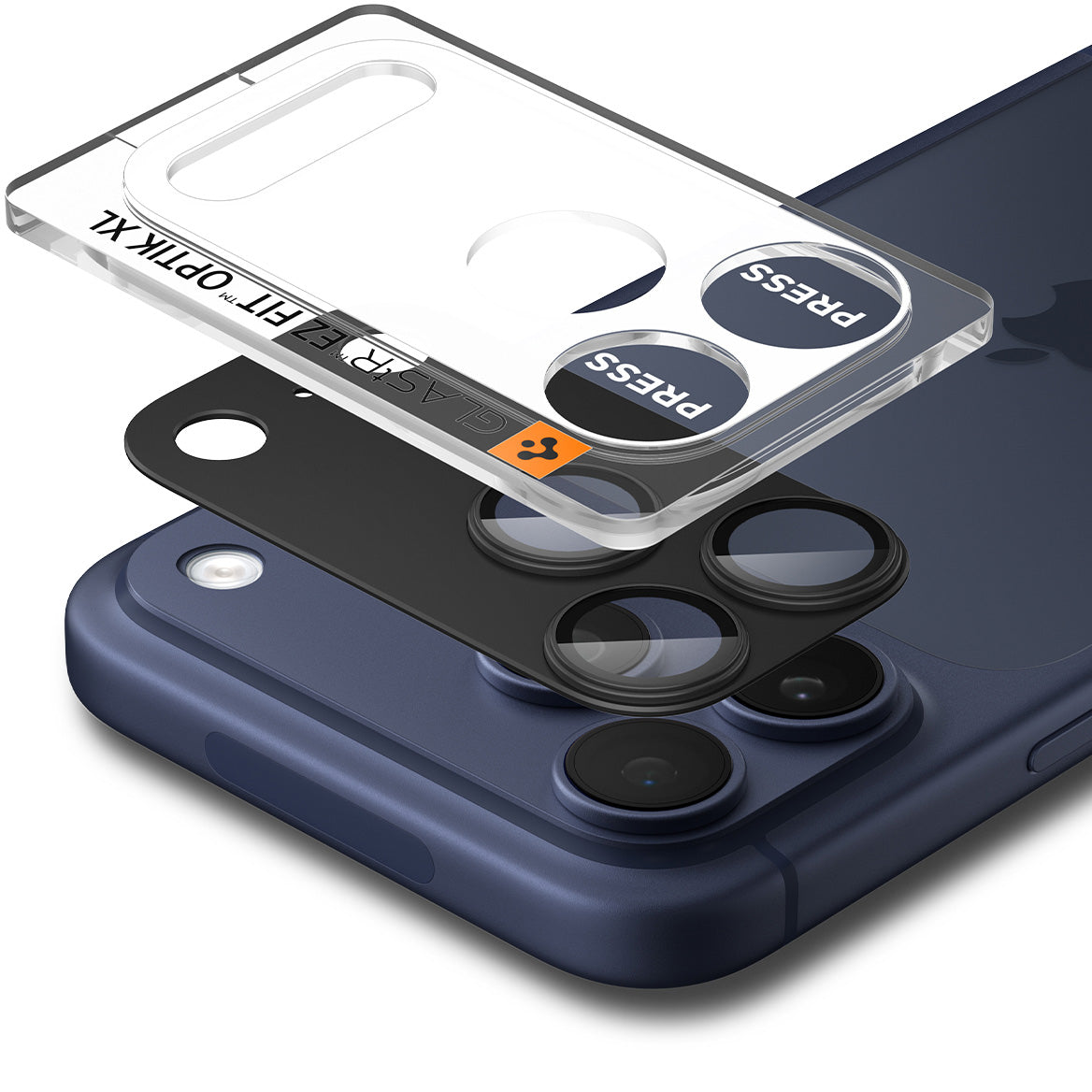 Glas für die Kamera für iPhone 17 Pro, Spigen Glas.tR Ez Fit Optik Pro XL 1-Pack, Schwarz