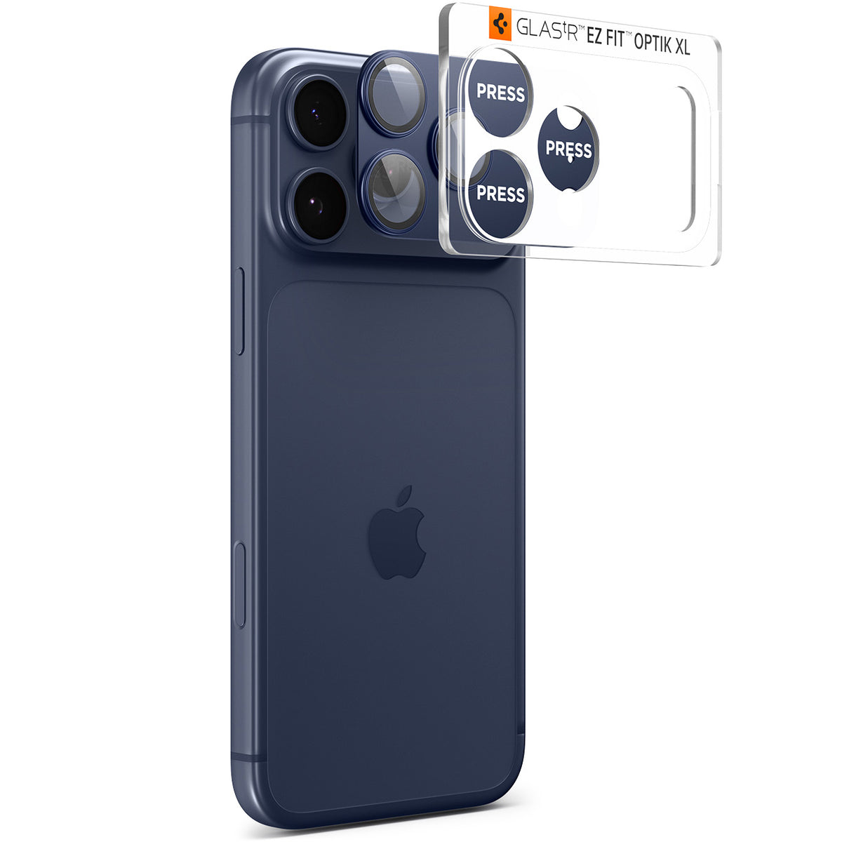 Glas für die Kamera für iPhone 17 Pro, Spigen Glas.tR Ez Fit Optik Pro XL 1-Pack, Dunkelblau