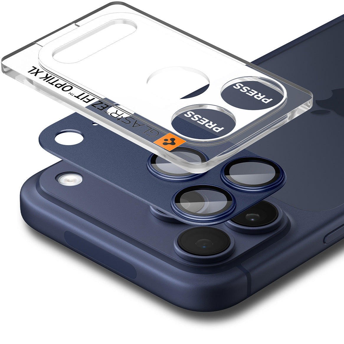Glas für die Kamera für iPhone 17 Pro Max, Spigen Glas.tR Ez Fit Optik Pro XL 1-Pack, Dunkelblau