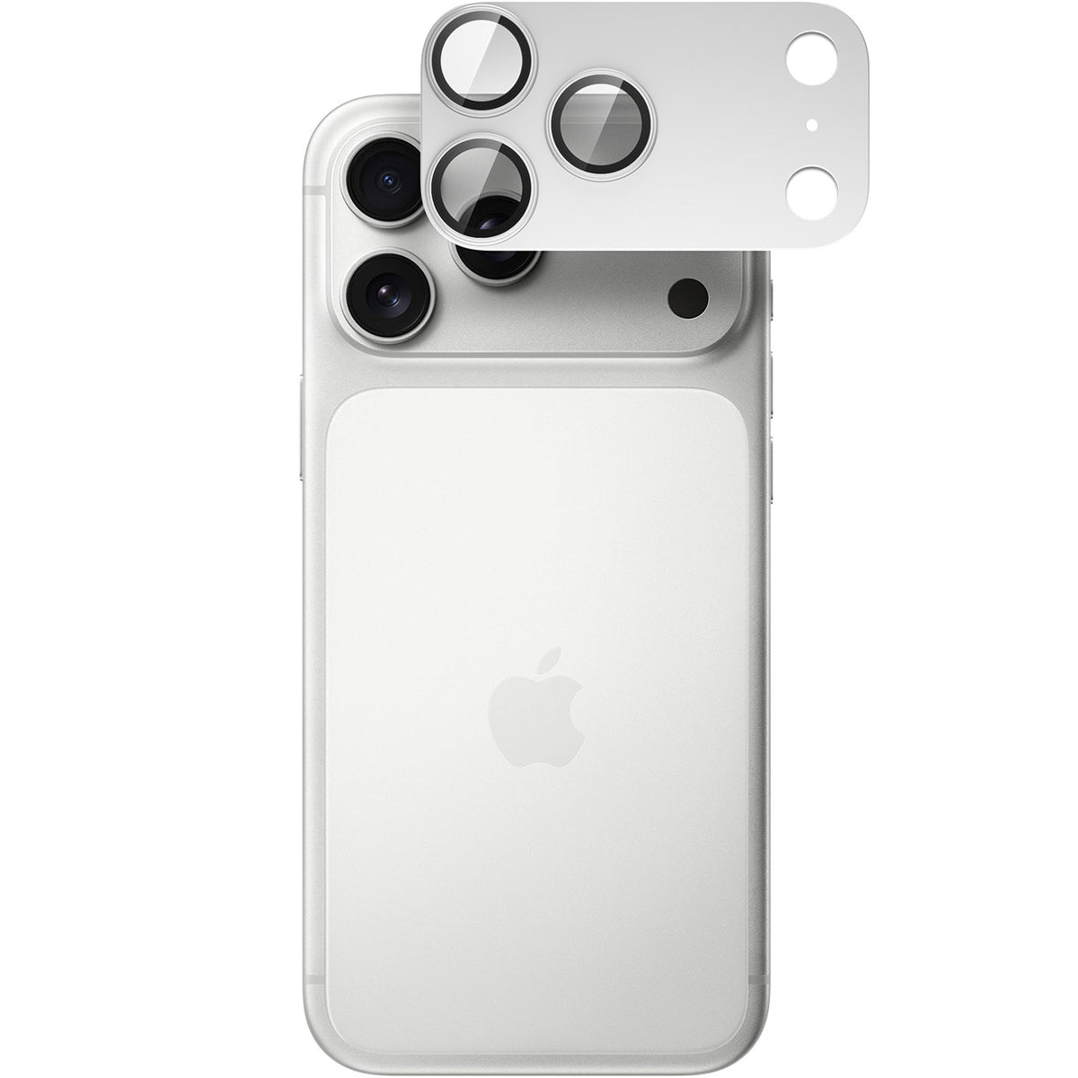 Glas für die Kamera für iPhone 17 Pro, Spigen Glas.tR Ez Fit Optik Pro XL 1-Pack, Silbern