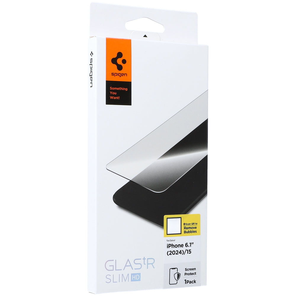 Glas für die Schutzhülle für iPhone 16 / 15, Spigen Glas.tR Slim 1-Pack