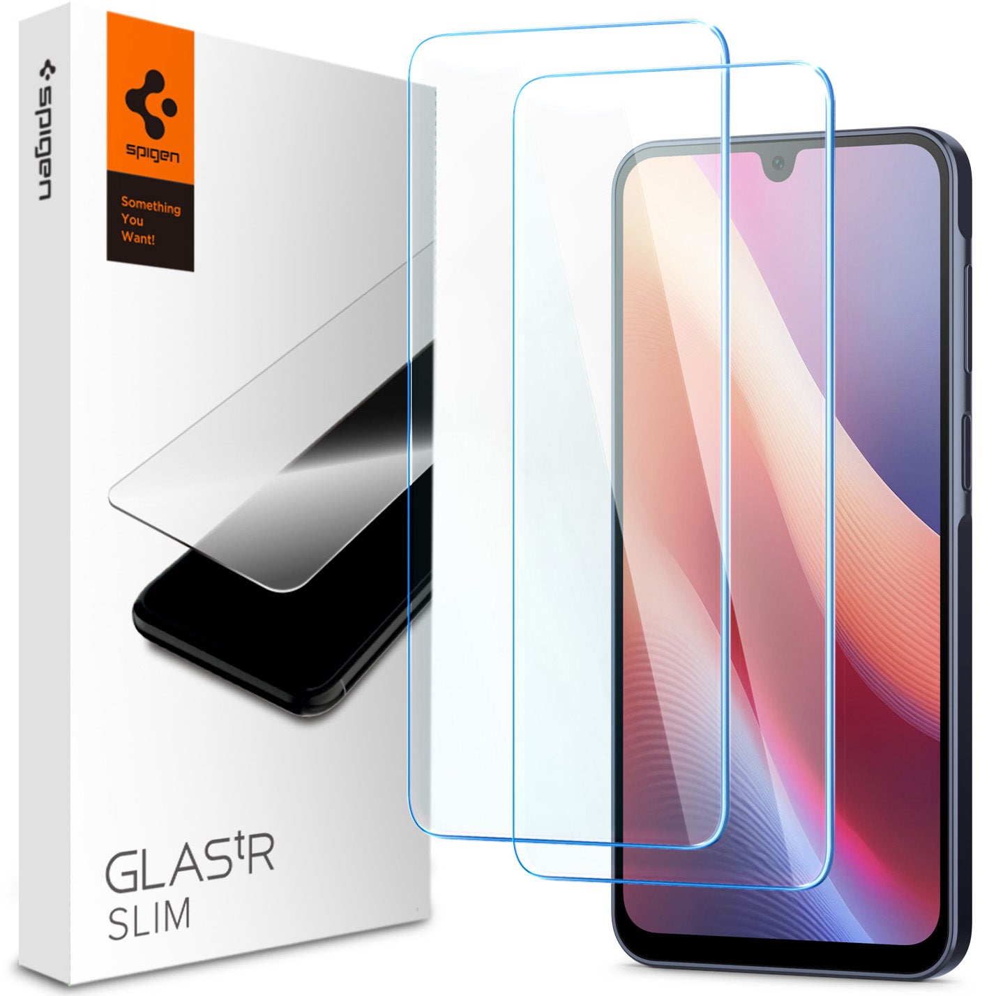 Glas für die Handyhülle für Galaxy A26 5G / A16 5G / A16 4G, Spigen Glas.tR Slim 2-Pack