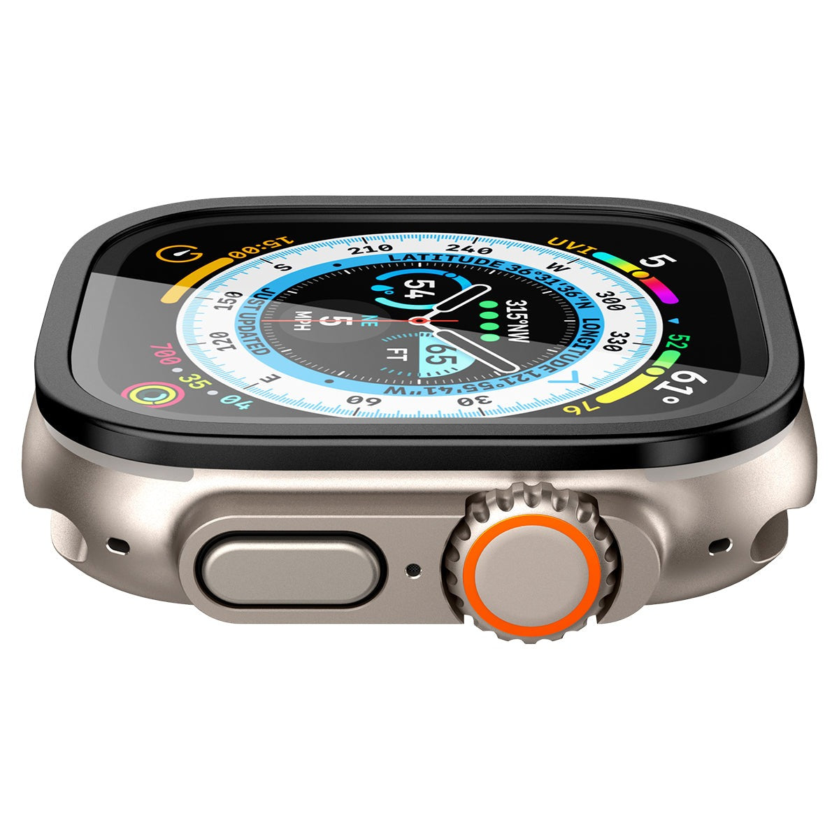 Glas mit Rahmen Spigen Glas.tR Slim Pro 1-Pack für Apple Watch Ultra 4/3/2/1 49 mm, Schwarz