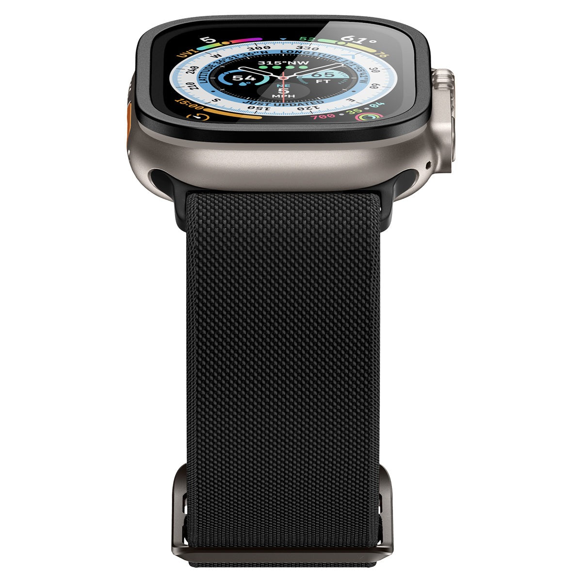 Glas mit Rahmen Spigen Glas.tR Slim Pro 1-Pack für Apple Watch Ultra 4/3/2/1 49 mm, Schwarz
