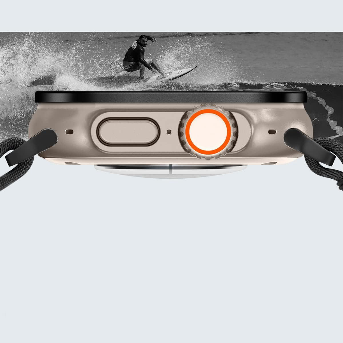 Glas mit Rahmen Spigen Glas.tR Slim Pro 1-Pack für Apple Watch Ultra 4/3/2/1 49 mm, Schwarz