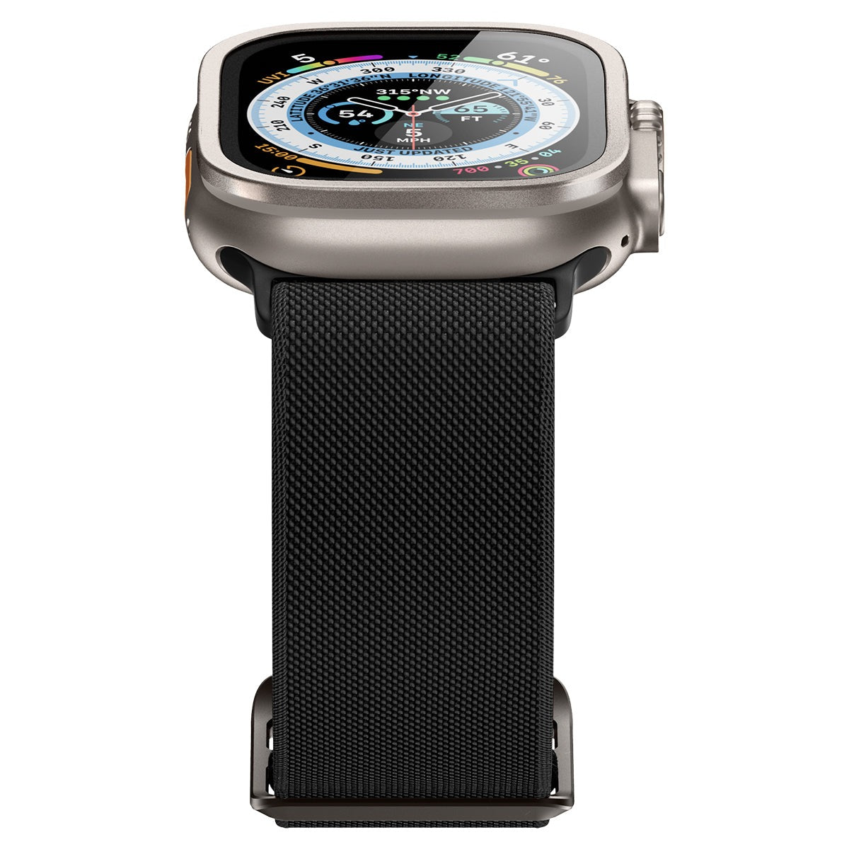 Glas mit Rahmen Spigen Glas.tR Slim Pro 1-Pack für Apple Watch Ultra 3/2/1 49 mm, Titan Farbe
