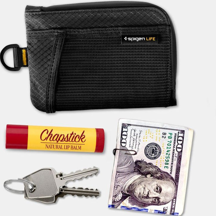 Kartenetui mit RFID-Schutz für Karten, Dokumente und Bargeld, Spigen LF300 Soft, Schwarz