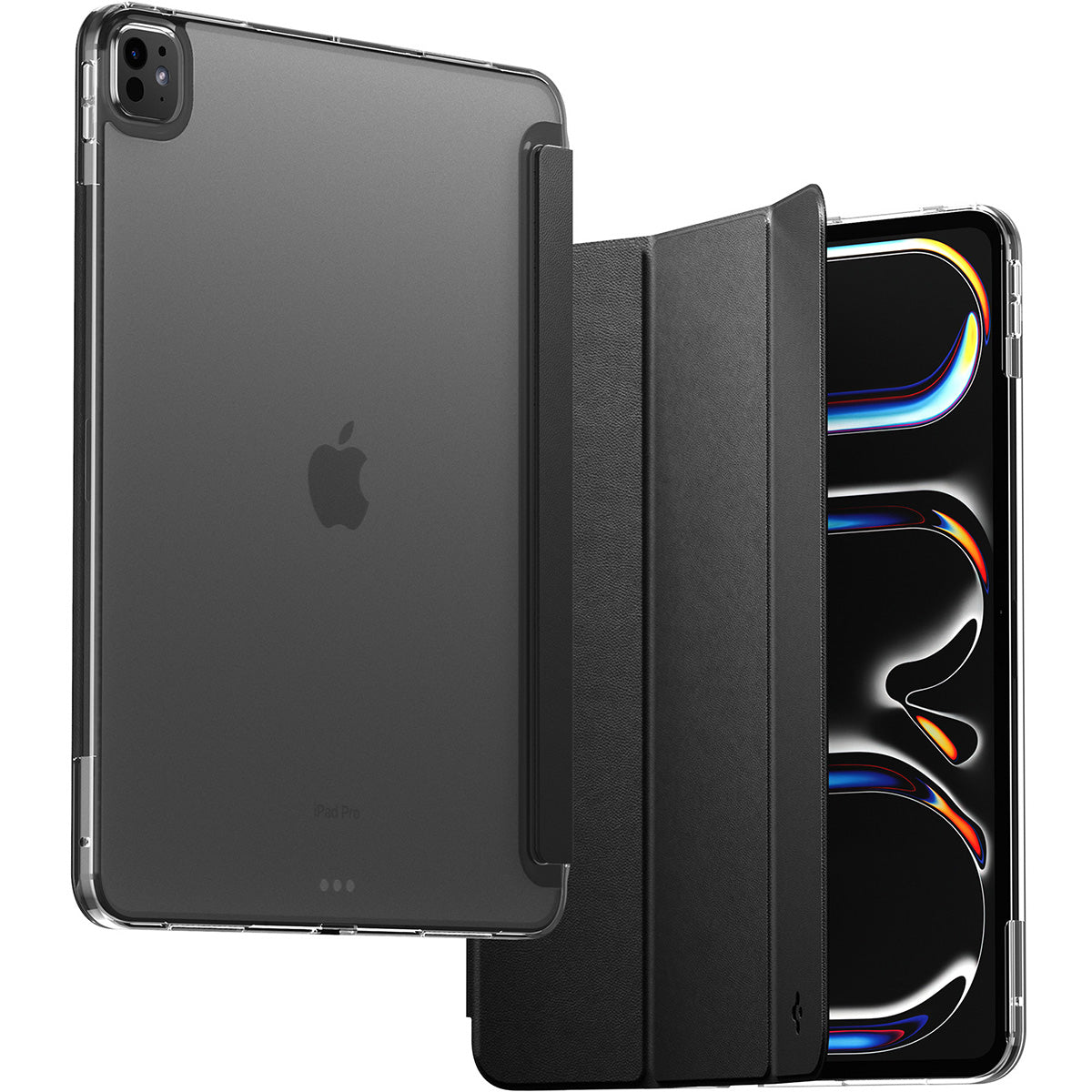 Schutzhülle für iPad Pro 13 2025/2024, Spigen Liquid Air Folio, Schwarz