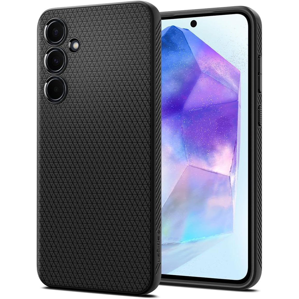 Schutzhülle für Galaxy A55 5G, Spigen Liquid Air, Schwarz