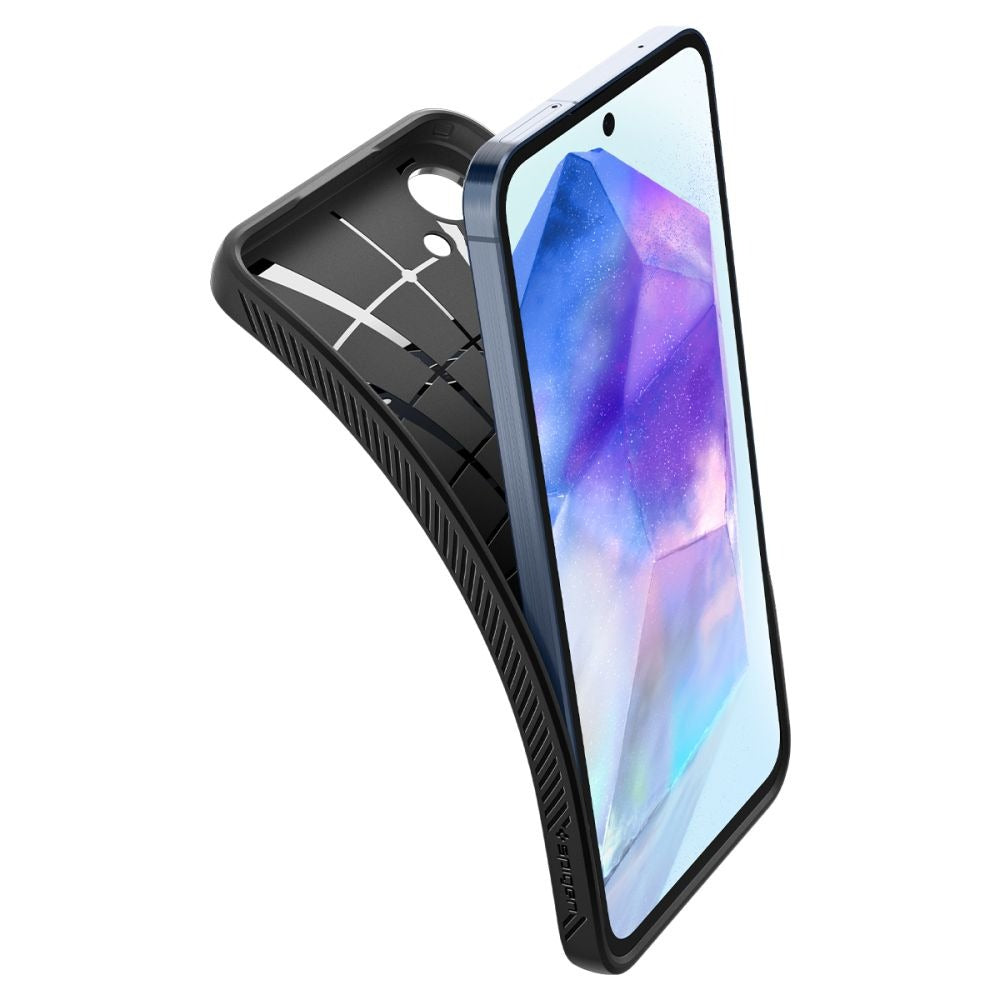 Schutzhülle für Galaxy A55 5G, Spigen Liquid Air, Schwarz