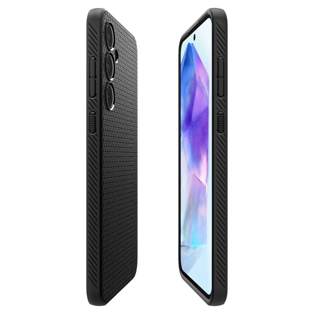 Schutzhülle für Galaxy A55 5G, Spigen Liquid Air, Schwarz