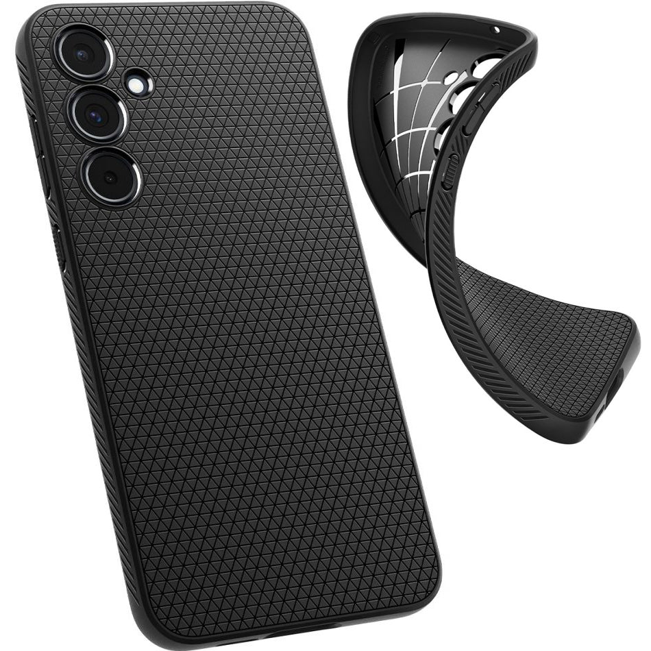Schutzhülle für Galaxy A55 5G, Spigen Liquid Air, Schwarz