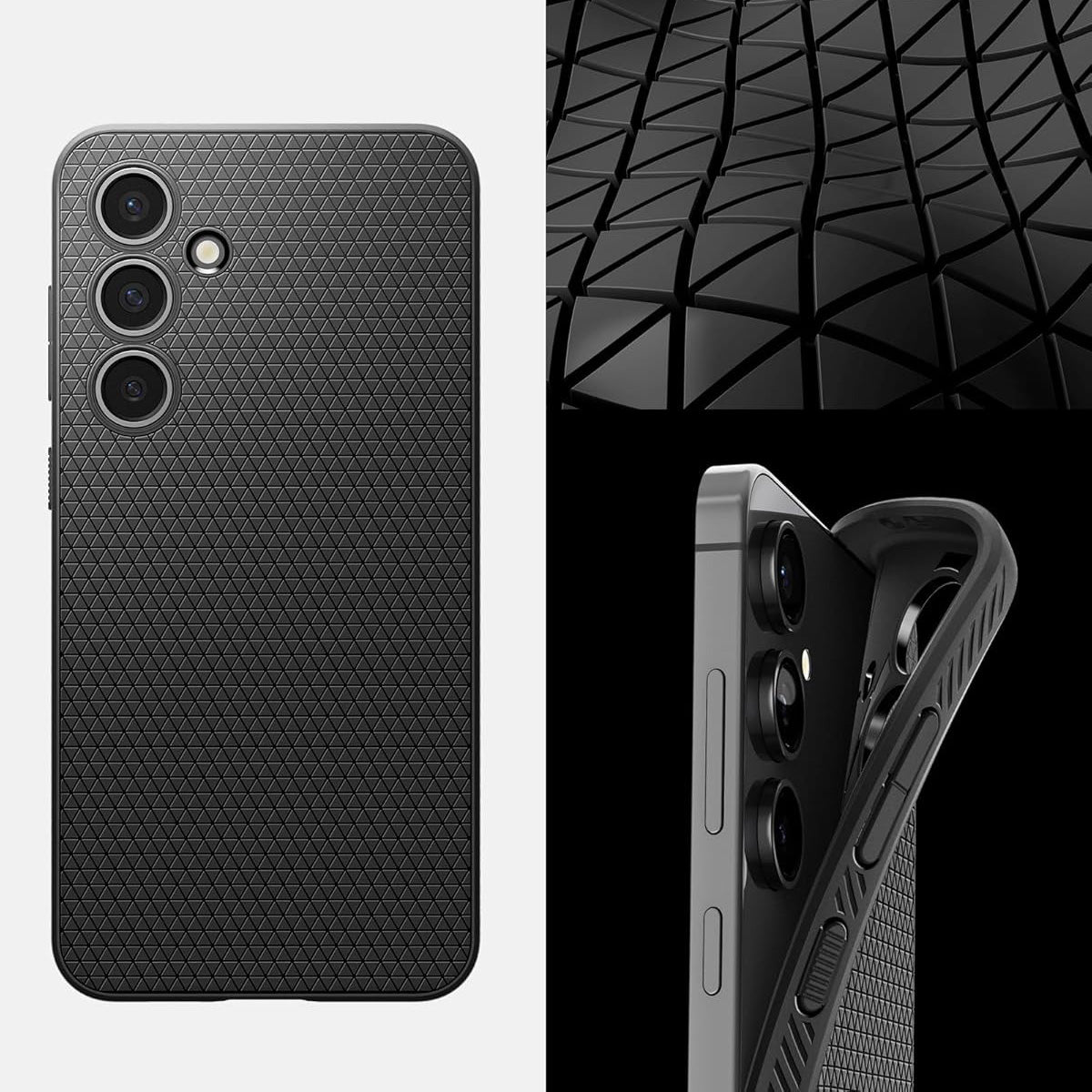 Handyhülle für Galaxy S24 FE, Spigen Liquid Air, Schwarz
