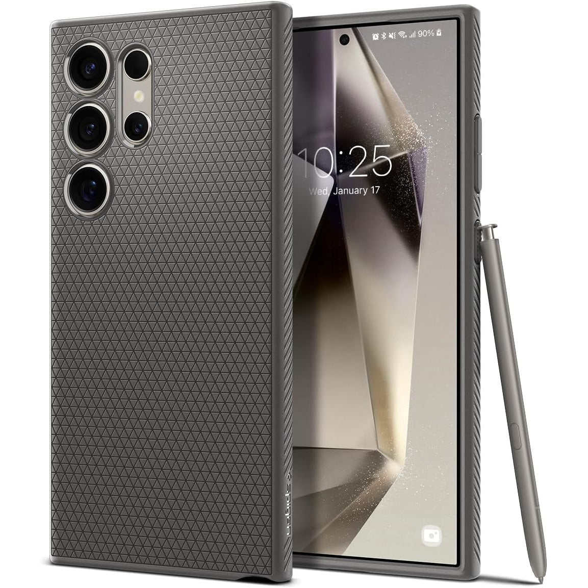 Schutzhülle für Galaxy S24 Ultra, Spigen Liquid Air, Grau