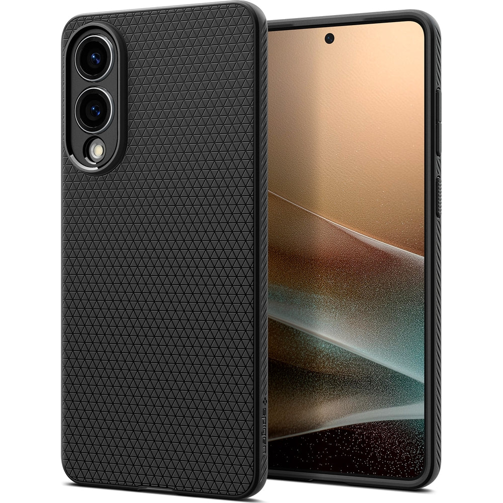 Handyhülle für Galaxy S25 Edge, Spigen Liquid Air, Schwarz