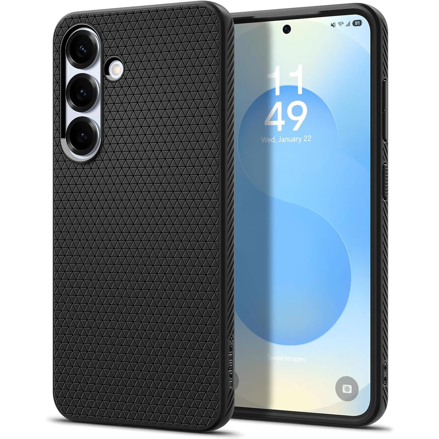 Handyhülle für Galaxy S25 Plus, Spigen Liquid Air, Schwarz