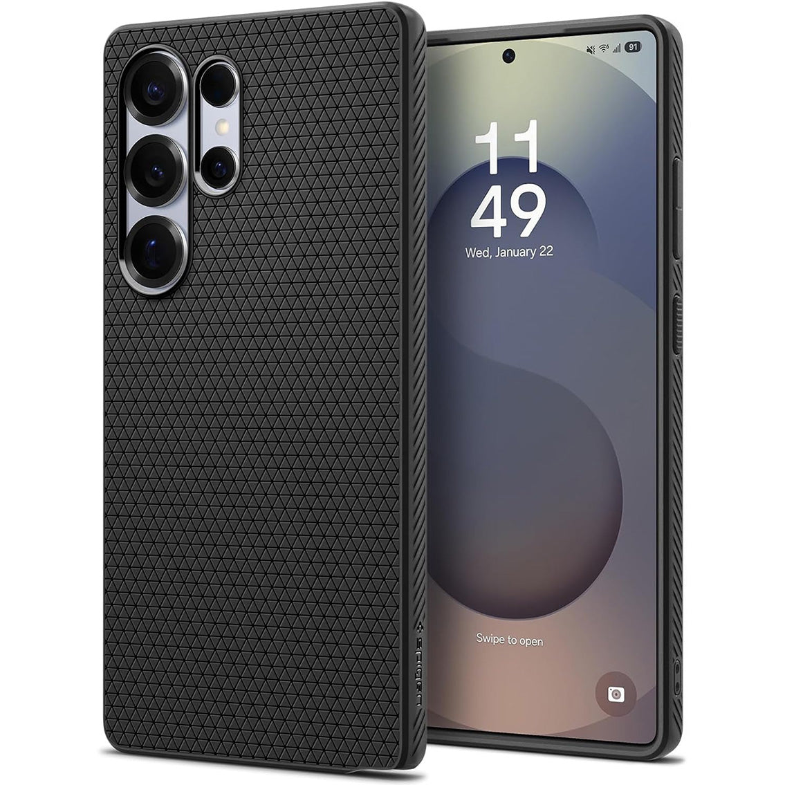 Handyhülle für Galaxy S25 Ultra, Spigen Liquid Air, Schwarz