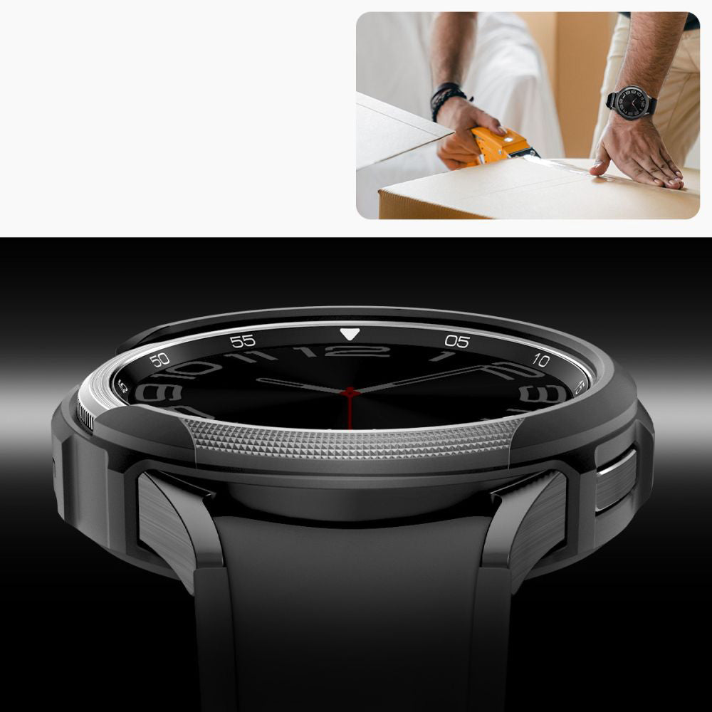 Schutzhülle Spigen Liquid Air für Galaxy Watch 6 Classic 47mm, Schwarz