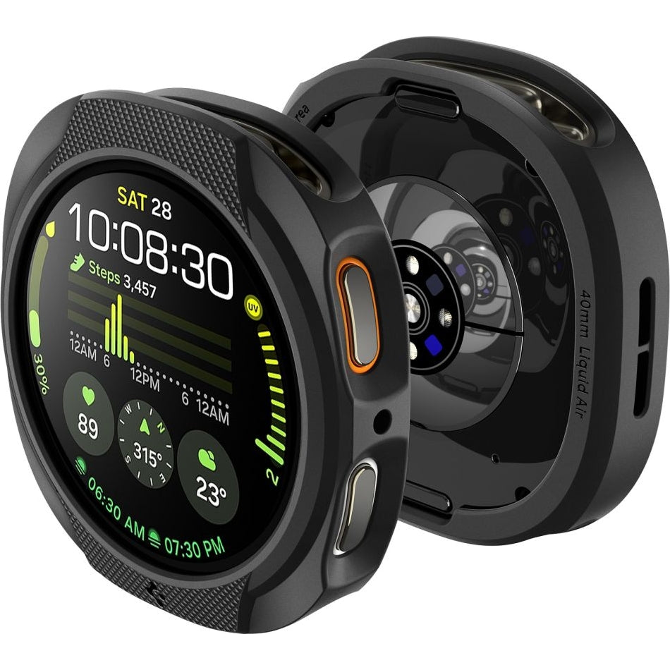 Hülle für Galaxy Watch 8 44 mm, Spigen Liquid Air, Schwarz