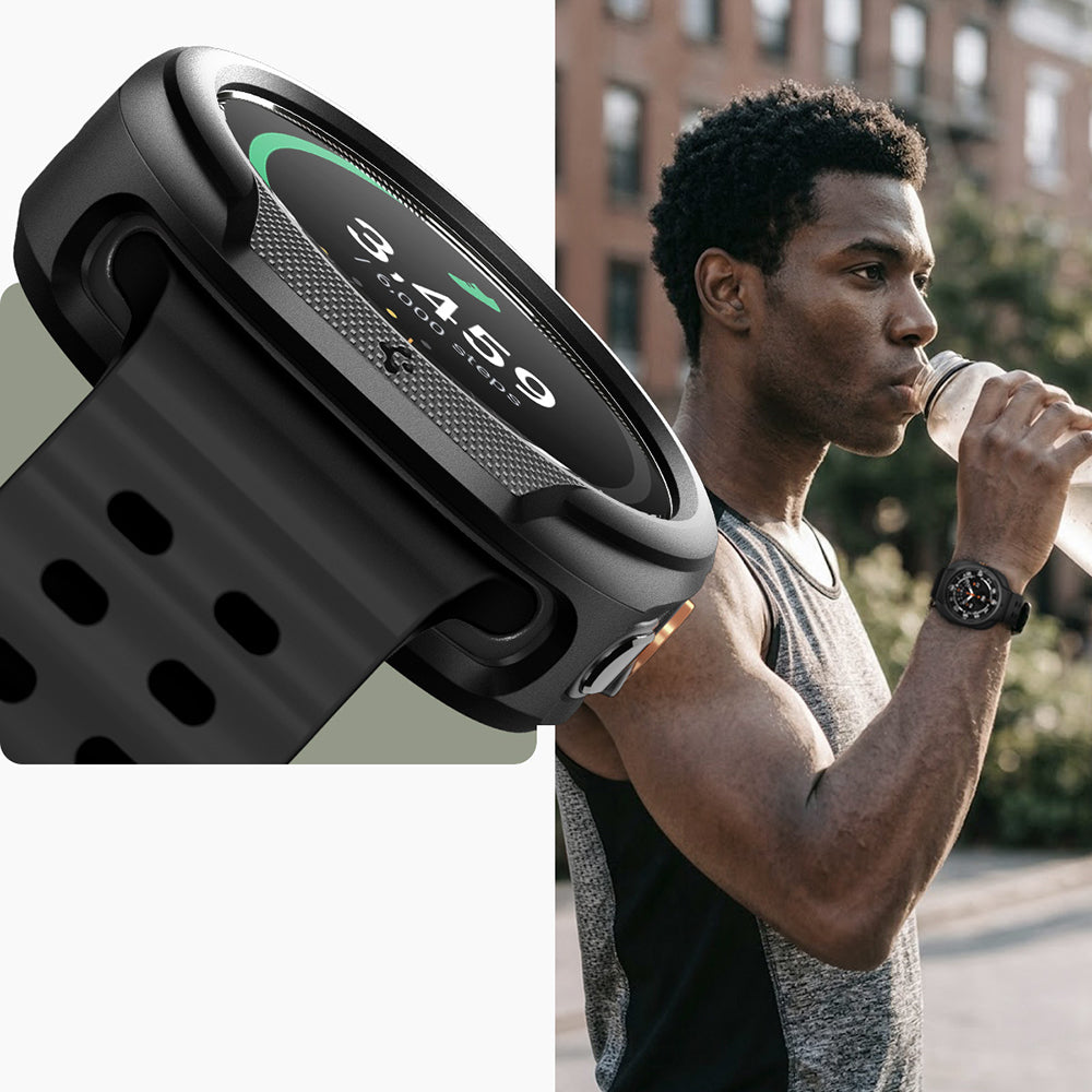 Hülle für Galaxy Watch Ultra 2 (47 mm), Spigen Liquid Air, Schwarz