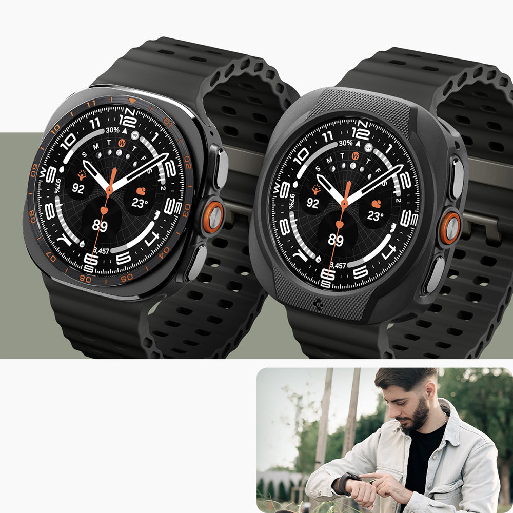 Hülle für Galaxy Watch Ultra 2 (47 mm), Spigen Liquid Air, Schwarz
