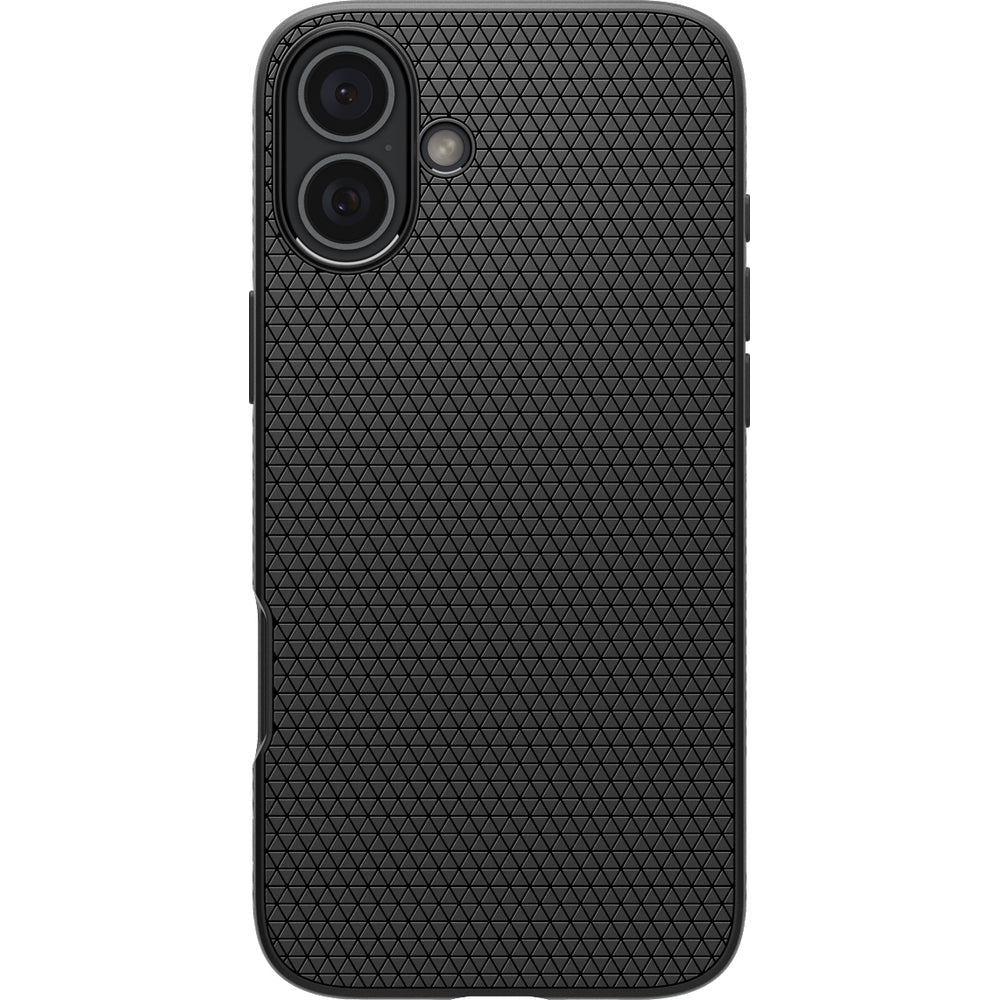 Handyhülle für iPhone 16, Spigen Liquid Air, Schwarz