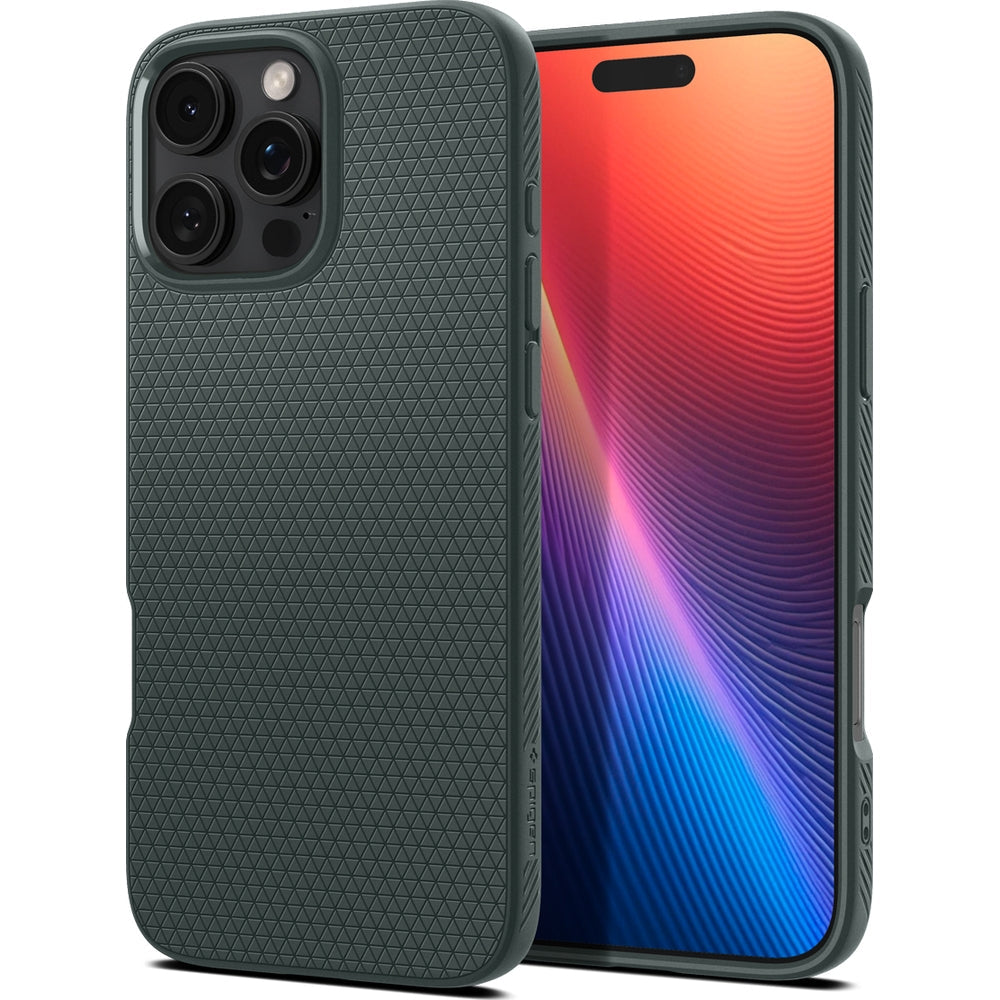 Handyhülle für iPhone 16 Pro, Spigen Liquid Air, Grün