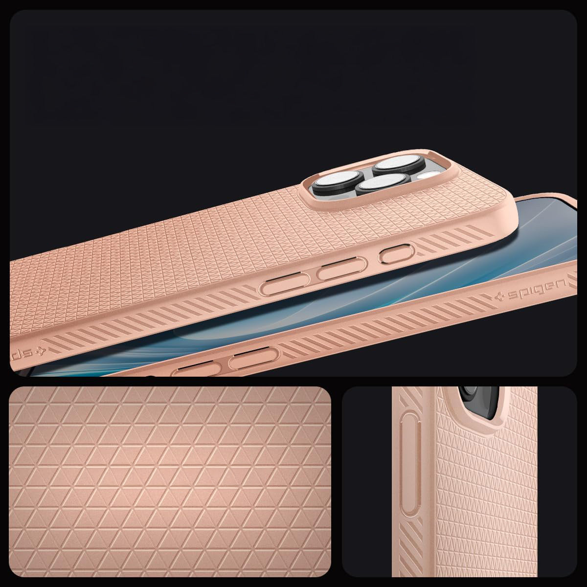 Handyhülle für iPhone 16 Pro, Spigen Liquid Air, Rosa