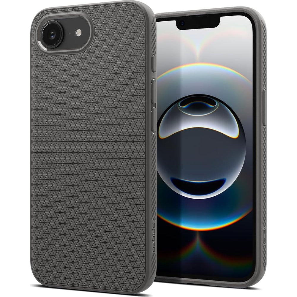 Handyhülle für iPhone 17e / 16e, Spigen Liquid Air, Grau