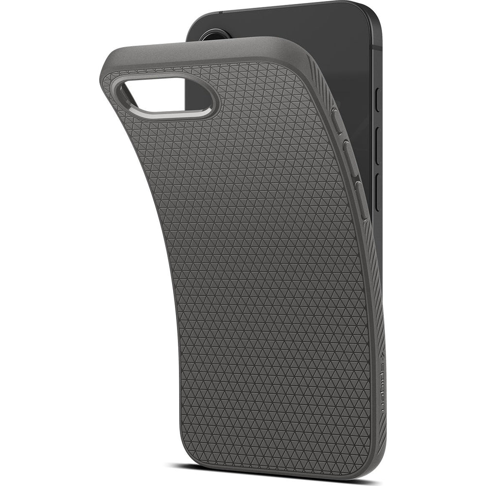 Handyhülle für iPhone 17e / 16e, Spigen Liquid Air, Grau