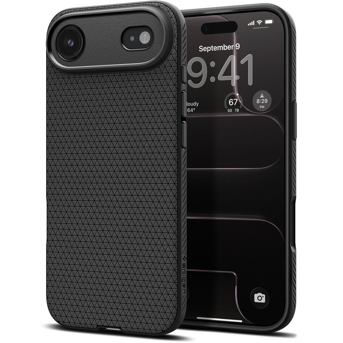 Handyhülle für iPhone Air, Spigen Liquid Air, Schwarz