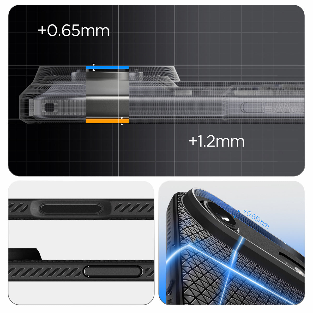 Handyhülle für iPhone Air, Spigen Liquid Air, Schwarz