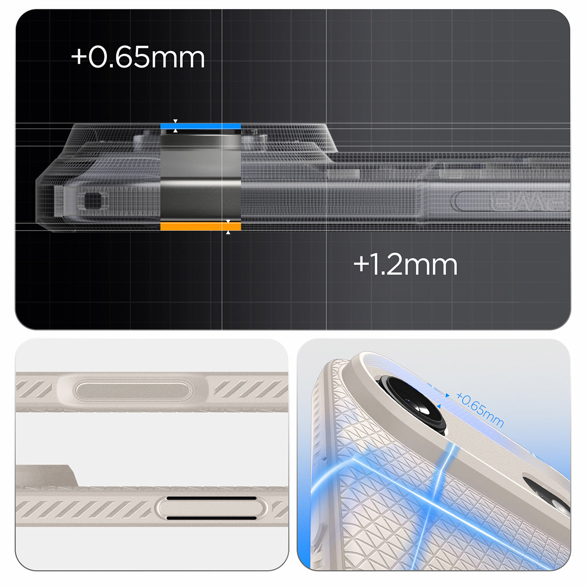 Handyhülle für iPhone Air, Spigen Liquid Air, Beige