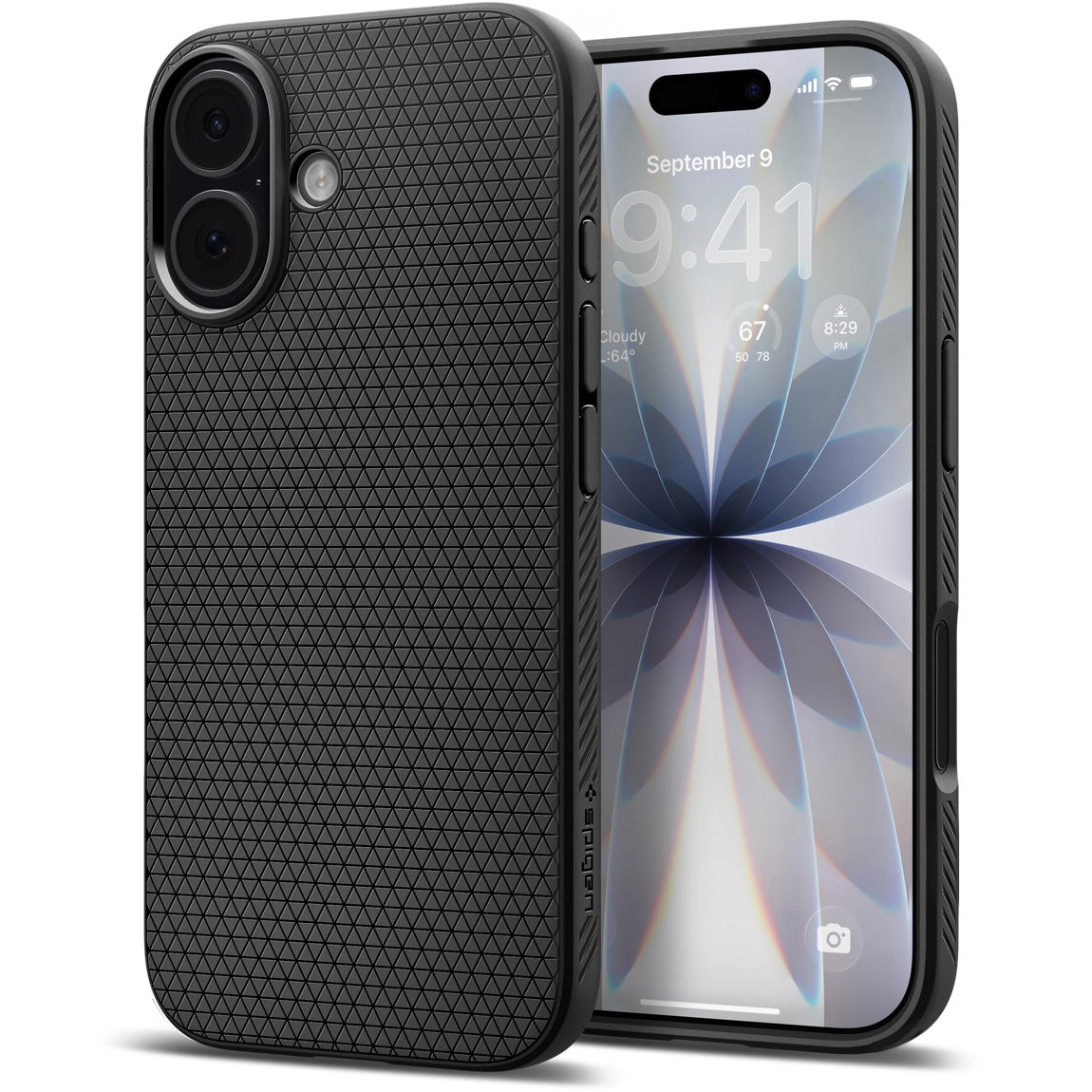 Handyhülle für iPhone 17, Spigen Liquid Air, Schwarz