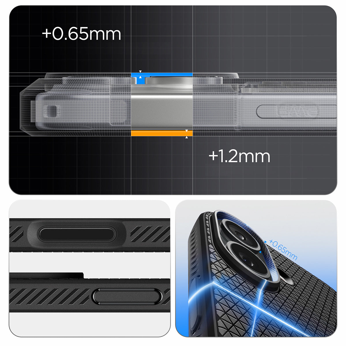 Handyhülle für iPhone 17, Spigen Liquid Air, Schwarz