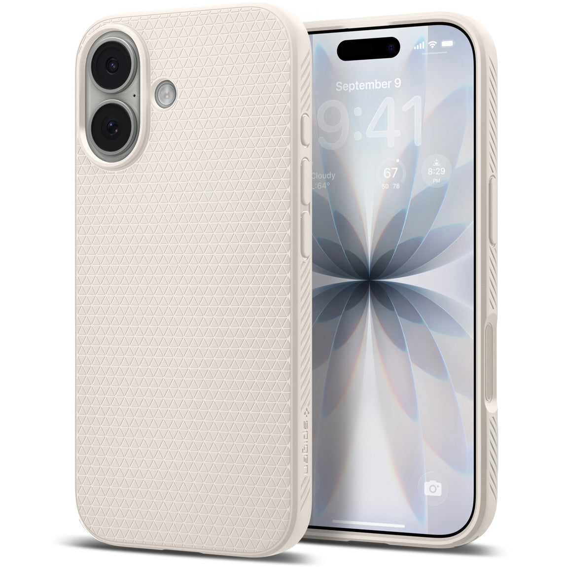 Handyhülle für iPhone 17, Spigen Liquid Air, Beige