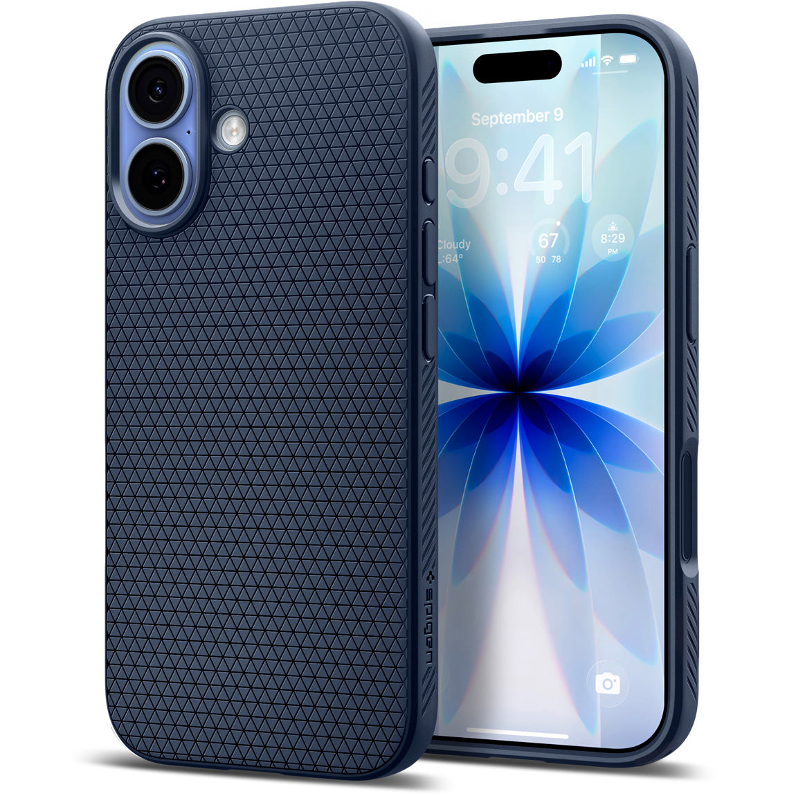 Handyhülle für iPhone 17, Spigen Liquid Air, Dunkelblau