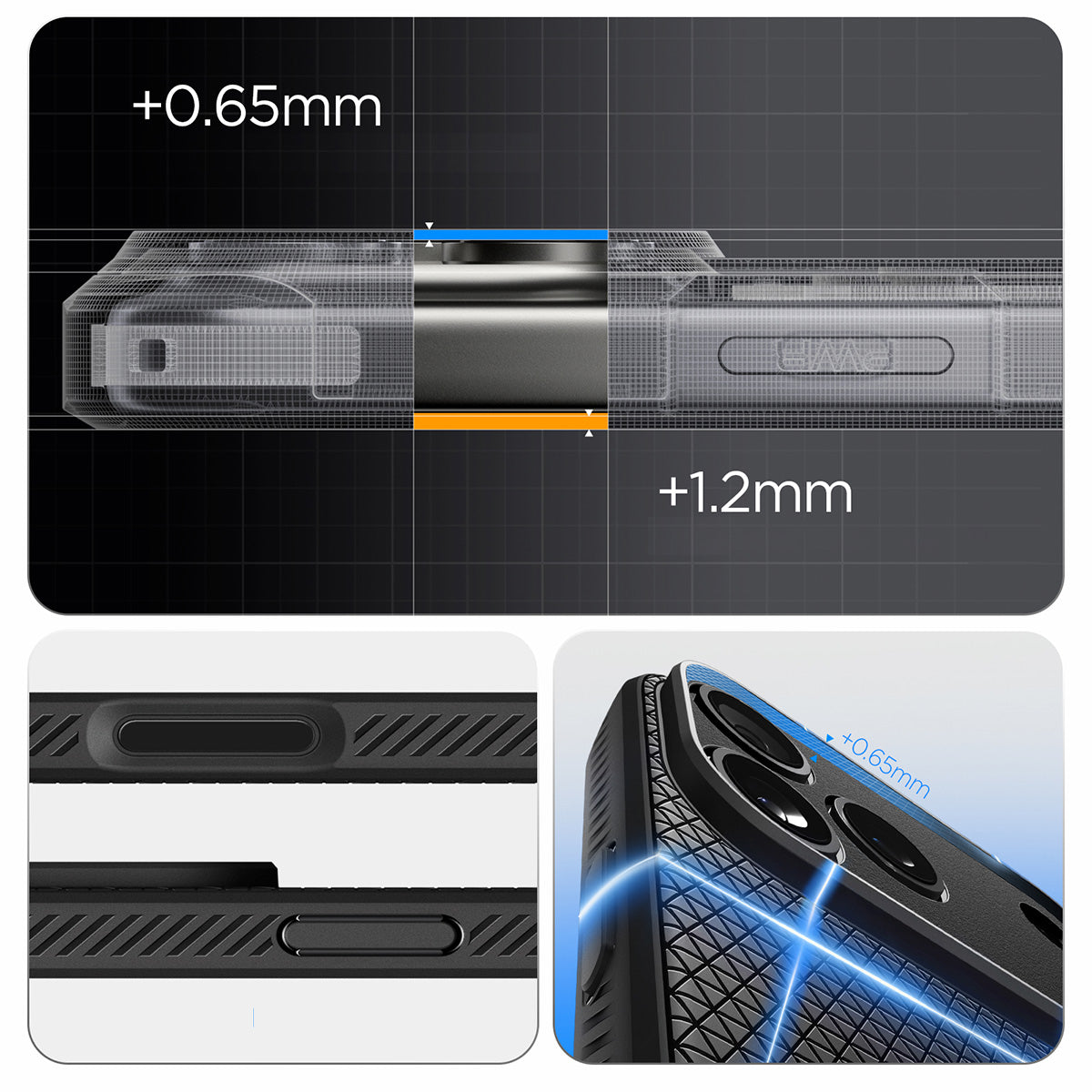 Handyhülle für iPhone 17 Pro, Spigen Liquid Air, Schwarz