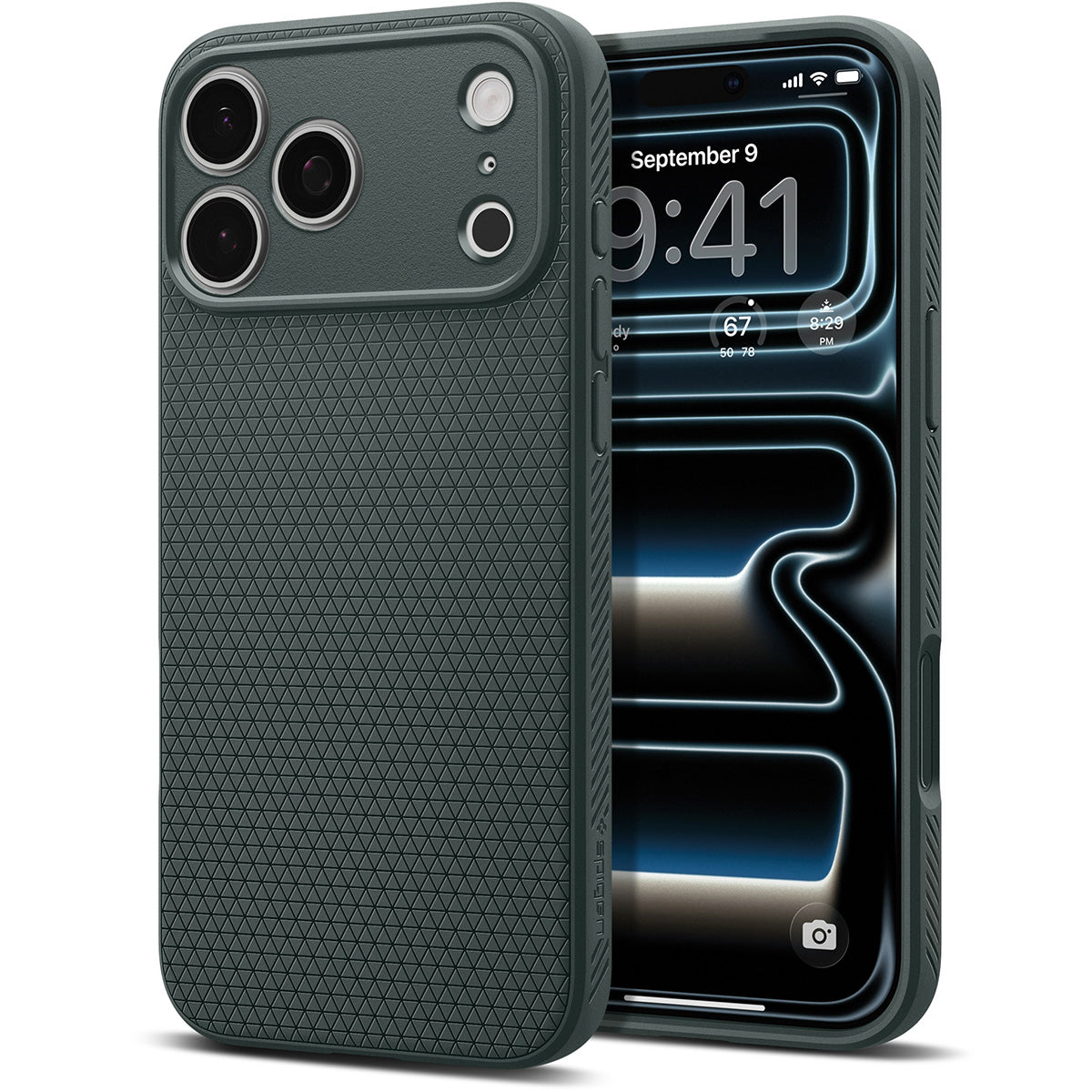 Handyhülle für iPhone 17 Pro Max, Spigen Liquid Air, Grün