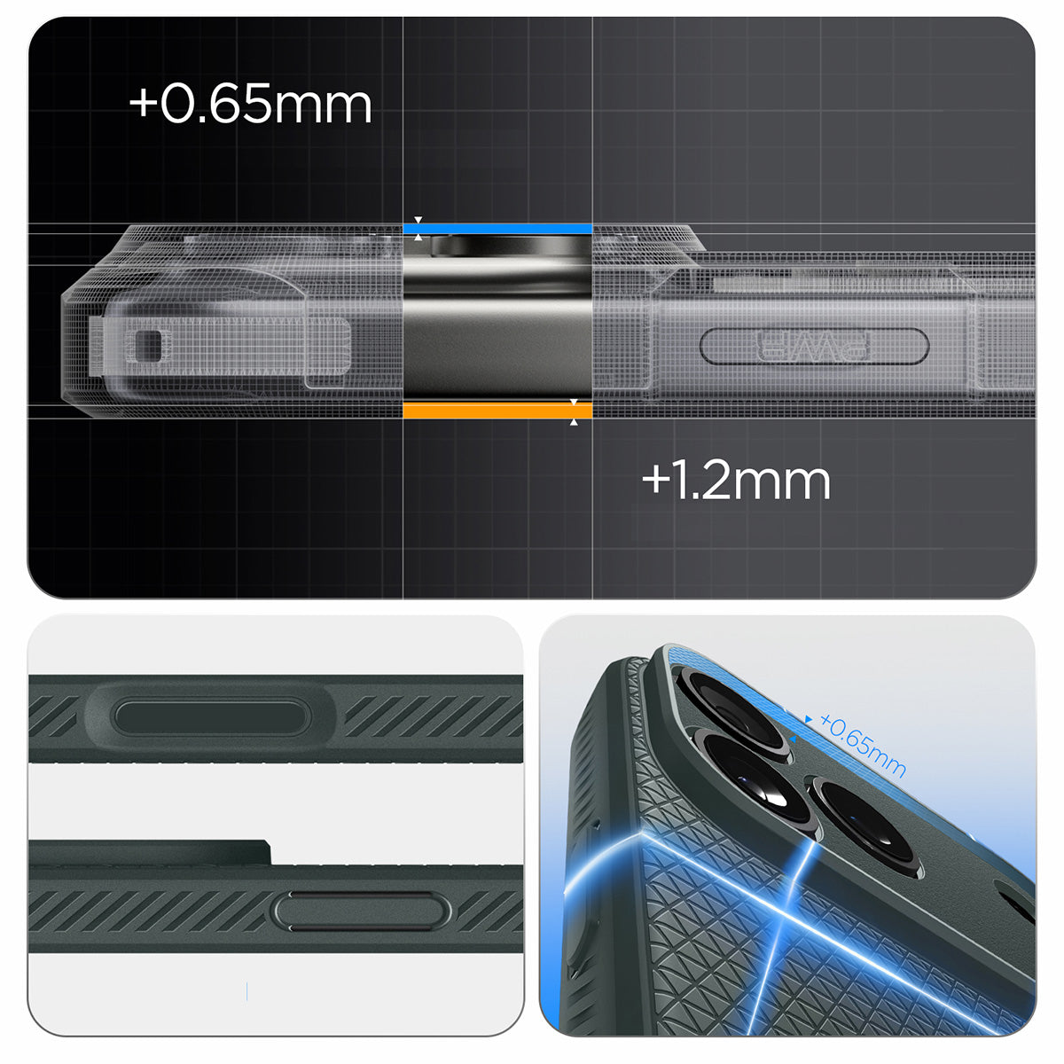 Handyhülle für iPhone 17 Pro Max, Spigen Liquid Air, Grün